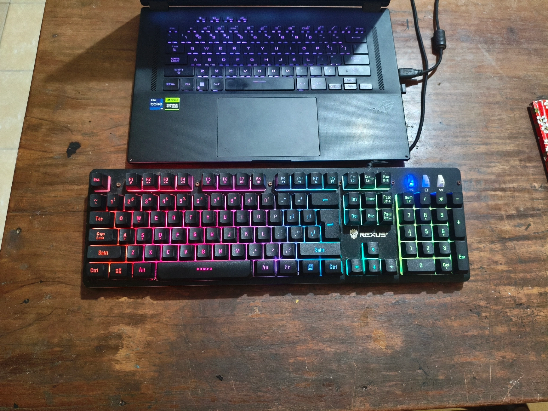 Rexus Fortress K9RGB Gaming Keyboard RGB Full Backlight Second Mulus - All Keys Normal